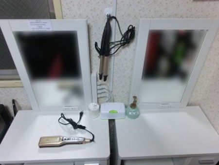 女性専用化粧台完備♪