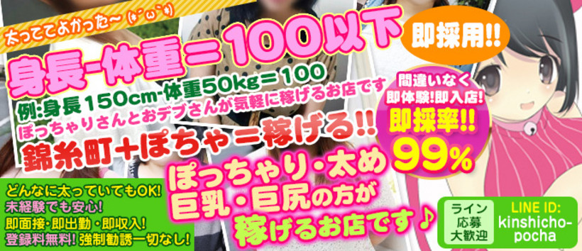錦糸町3900円生ヘルス!ぽちゃカワ女子専門店!の求人